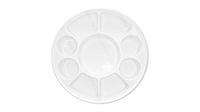 Nine Compartment white Plastic Plate (150)