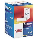 Office Depot(R) Thermabond Fax Paper, 1in. Core, 120ft. Roll, Box Of 4 Rolls
