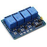 DZS Elec 2-Pack 5V 4-Channel Relay Module With Optocoupler Active Low Level Amplifier Trigger JD-VCC Relay Power VCC Power