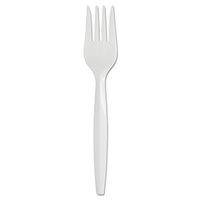 Dixie SSF21P SmartStock Plastic Cutlery Refill, 5.8in, Fork, White, 40/Pack, 24 Packs/Case