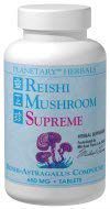 Reishi Mushroom Supreme 650mg Planetary Herbals 200 Tabs