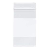 Plymor Heavy Duty Plastic Reclosable Zipper Bags w/White Block, 4 Mil, 3" x 5" (Case of 1000)