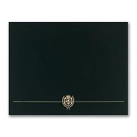 Black Classic Crest Certificate Cover - 25 Covers