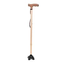 Yadianna Cozy Walking Stick Height Adjustable Non-Slip Cane with Light,Brown