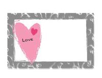 Love Contemp Heart Gift Note Cards with Envelopes and Gold Seal -25pack Set