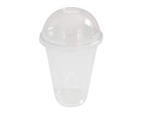 [1000 SETS] Plastic Disposable Cups with Dome Lids - Premium 20 oz Crystal Clear PET Cold Drinks Iced Coffee Tea Juices Smoothies Slush Soda Cocktails Beer Kids Safe (20oz Cups + Open Hole Domed Lids)