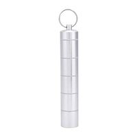 Pill Box, Aluminum Alloy Waterproof Daily Small Pill Organizer for Outdoor Travel, Keychain Pill Holder(6 Cases)