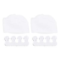 Healifty 2Pcs Toe Separator Toe Corrector Sleeve Bunion Splint Toe Straightener with Metatarsal Pads Ball of Foot Cushions