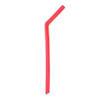 Weite Reusable Silicone Straw, 6 Colors 10 inch Long Collapsible Big Drinking Straws for Parties, Non-Toxic, Heat-Resistant (Pink)