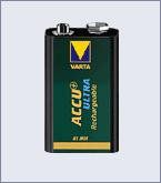 Varta 9V NiMH Rechargeable Battery