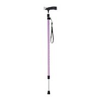 Crutches Aluminum Height Adjustable Lightweight Anti-Skid Sticks Walkers Old Man's Staff Hiking Walking Sticks (Color : Purple, Size : 71cm)