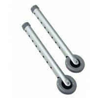 Lumex 603650A 5 Fixed Walker Wheels, Color Silver, Gray