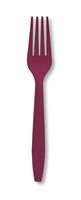 Creative Converting Touch of Color Premium 24 Count Plastic Forks, Burgundy
