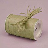 Krafty Klassics 1 Roll of Colored Matte Raffia Ribbon (1/4" x 100 Yds) (Sage)
