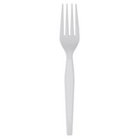 Dixie 7.13" Heavy-Weight Polystyrene Plastic Fork by GP PRO (Georgia-Pacific), White, FH217, (Case of 1,000)
