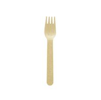 Wooden Fork (Case of 2000), PacknWood - Compostable Wooden Cutlery (6.2" Long) 210CVB1