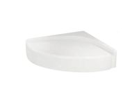 Swanstone CS01616.011 Solid Surface Corner Shower Seat, 16.3125-in L X 16.3125-in H X 4-in H, Tahiti White