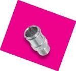 Amphenol Connex Adapter, F Type Jack to F Type Push-On Plug, Straight, PP Insulating Material, Brass Body, 75 Ohm Impedance, 2Hz Max Frequency