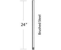 Monte Carlo DRM24BS, 24" Minimalist Downrod, Brushed Steel