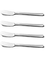 HouseHoo Cheese Spreaders, Stainless Steel Classic Spreader Knife Set for Cheese, Jelly, Jam, Dessert, Set of 4 Canape Knives, Spreaders for Appetizers, Sandwich Cream Cheese Butter Knife