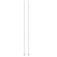 LOT OF 2 ARIES 10818 4` Foot Fiberglass 500 Watt CB Radio Antenna (WHITE)