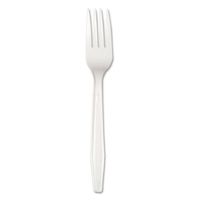 Boardwalk FORKHW Full Length Polystyrene Cutlery44; Fork44; White44; 1000/Carton