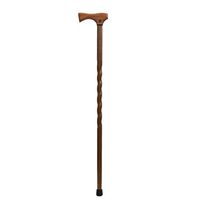 Brazos 37" Handcrafted Bubinga Handle Select Wood Walking Cane for Men and Women, Twisted Shedua Shaft, Made in The USA