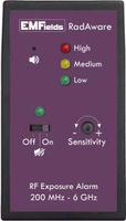 RadAware RF Radiation Detector Pocket-Size Personal RF Meter EMF Alarm Monitors Detects Electromagnetic Wave Field Strength Exposure Electrosmog Microwave Radio Frequency WiFi Hotspots Phones