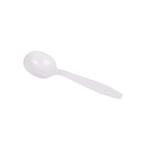 Karat U2022W 5.6" PS Extra-Heavy Weight Disposable Soup Spoon, White (Pack of 1000)