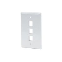 15 Pack Lot - Keystone 3 Hole Port Jack Wall Face Plate Audio CAT5e CAT6 White