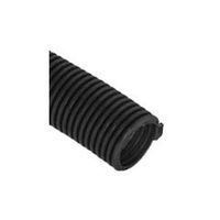 Flexible Nylon Slit Convoluted Wire Loom, 2 1/2" Diameter, Per Foot - Black