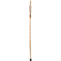Brazos Trekking Pole Hiking Stick for Men and Women Handcrafted of Lightweight Wood and made in the USA,  Hickory,  58 Inches