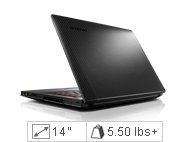 Lenovo Y410p Laptop Computer - 59405095 - Dusk Black - 4th Generation Intel Core i7-4700MQ (2.40GHz 1600MHz 6MB)