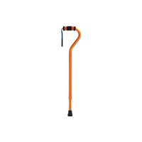 Skymed Standard Offset Walking Cane Adjustable Aluminum Orange, 10.2 Oz