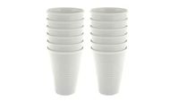 Handi-Ware Bulk Multi-Pack Melamine Blend 6" Wave 18oz Tumblers - Break-Resistant - Indoor/Outdoor Party Cups - Large Gatherings - by Unity (White, 12)