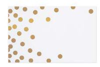 Gold Confetti Dots Gift Note Cards with Envelopes and Gold Seal -25pack Set