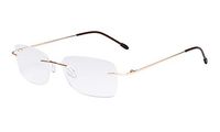 Eyekepper Ladies Frameless Reading Glasses - Lightweight Rimless Readers Women Gold +1.75