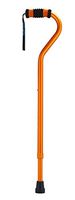 Sky MedSupply Int'l Corp Standard Offset Walking Cane Adjustable, Aluminum Orange, 0.64 Pound