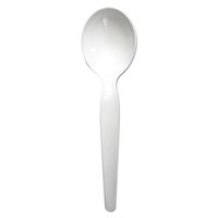 Boardwalk SOUPHWPSWH Heavyweight Polystyrene Cutlery, Soup Spoon, White, 1000/Carton