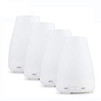 EcoGecko 4 Diffuser Units, Aromatherapy Essential Oil Diffuser, Aroma Oil Diffuser with Color Changing LED Lights