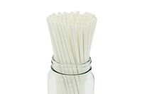 [400 Count] Standard 7.5" Disposable Drinking Paper Straws Sturdy Natural White Smoothie Milkshake Milk Tea Restaurant Party (7.5 Inches Long, 6 Millimeters Thick, Dye Free Products, Treestraw™)
