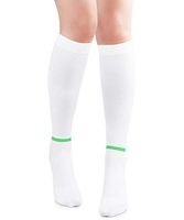 SWOLF Knee High Anti-Embolism t.e.d. Hose for Women & Men - Post Surgical Anti Embolism Knee Length White Ted Compression Support Socks 15-20 (White, Large)