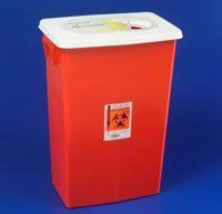 PT# 8938 Container Sharps Large Red Slide Top 18gal 5/Ca by, Kendall Company
