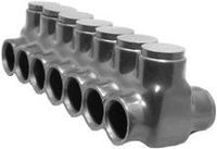 Morris Products 97667 Multi-Cable Connector, Insulated, Dual Entry, Black, 7 Ports, 600 - 4 Wire Range, 5/16" Allen Hex 7 Ports, 600 - 4 Wire Range, 5/16" Allen Hex