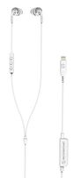 Scosche IDR301LWT Dynamic Range Noise Isolation Earbuds for Apple Lightning Devices with Built-in Mic & Remote - White