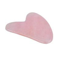 Timoo Pink Rose Quartz Gua Sha, Natural Jade Gua Sha Scraping Massage Tools for Relaxing Muscles on Face and Body