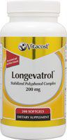 Vitacost Longevatrol Stabilized Polyphenol Complex - 200 mg - 240 Softgels