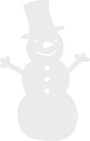 hBARSCI Snowman Vinyl Decal - 5 Inches - for Cars, Trucks, Windows, Laptops, Tablets, Outdoor-Grade 2.5mil Thick Vinyl - White