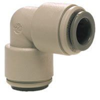 John Guest Acetal Copolymer Tube Fitting, Union Elbow, 1/4" Tube OD (Pack of 10)