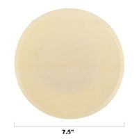 BambooMN Brand - 7.5" Dia Disposable Wood Round Plates, 300 Pieces